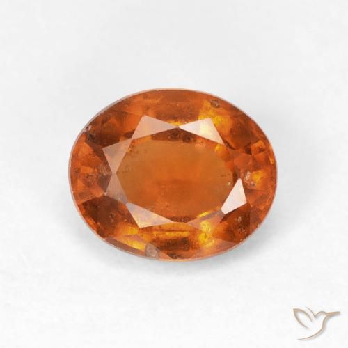 1.88ct Natural Naranja oscuro Granate Hessonita, Ovalada, VS