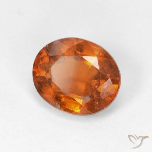 granate hessonita Naranja oscuro natural de 1.88 ct, Ovalada, VS