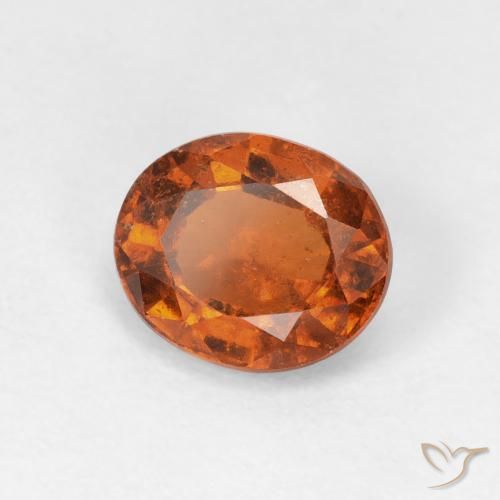 granate hessonita Medium Dark-Orange natural de 1.56 ct, Ovalada, VS