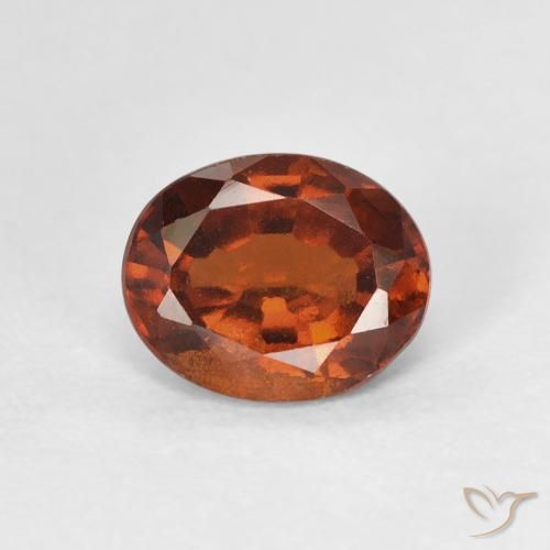 1.64ct Natural Naranja oscuro Granate Hessonita, Ovalada, VS