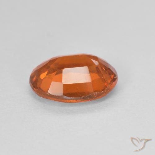 granate hessonita Naranja oscuro natural de 1.74 ct, Ovalada, VVS-VS