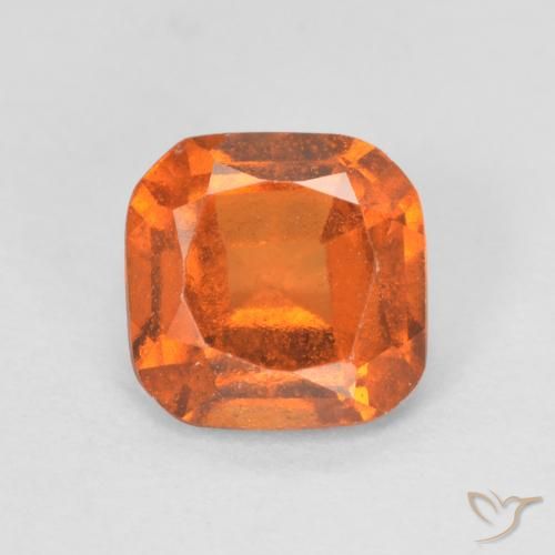 1.27ct Natural Naranja medio granate hessonita, Forma Cojín, VVS-VS