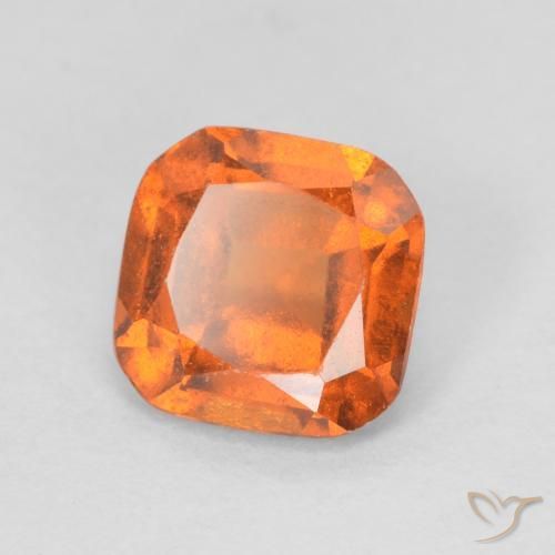 granate hessonita Naranja medio natural de 1.27 ct, Forma Cojín, VVS-VS