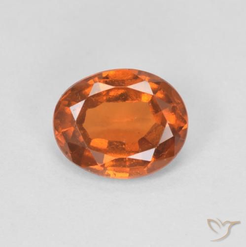 1.28ct Natural Naranja medio Granate Hessonita, Ovalada, VVS-VS