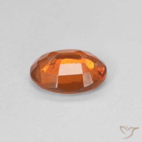 granate hessonita Naranja medio natural de 1.28 ct, Ovalada, VVS-VS