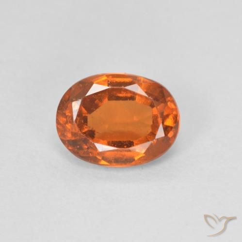 1.05ct Natural Naranja medio Granate Hessonita, Ovalada, VVS-VS