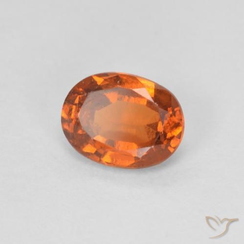granate hessonita Naranja medio natural de 1.05 ct, Ovalada, VVS-VS