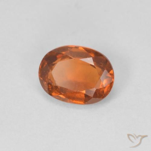 granate hessonita Medium Dark-Orange natural de 0.96 ct, Ovalada, VVS-VS