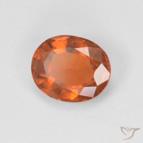 granate hessonita Naranja rojizo natural de 1.43 ct, Ovalada, VVS-VS