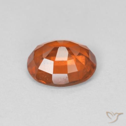 granate hessonita Naranja rojizo natural de 1.43 ct, Ovalada, VVS-VS