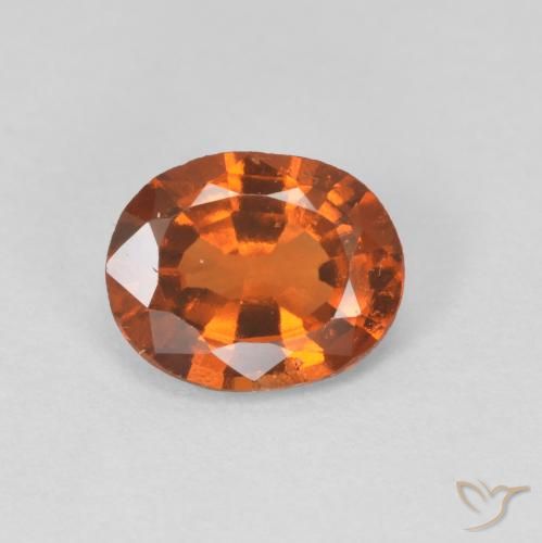 1.08ct Natural Medium Dark-Orange Granate Hessonita, Ovalada, VVS-VS