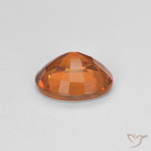 granate hessonita Naranja oscuro natural de 1.10 ct, Ovalada, VVS-VS