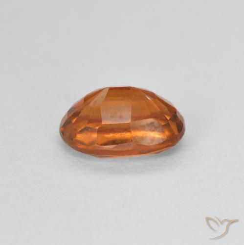 granate hessonita Naranja oscuro natural de 1.10 ct, Ovalada, VVS-VS