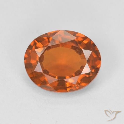 1.67ct Natural Medium Dark-Orange Granate Hessonita, Ovalada, VVS-VS