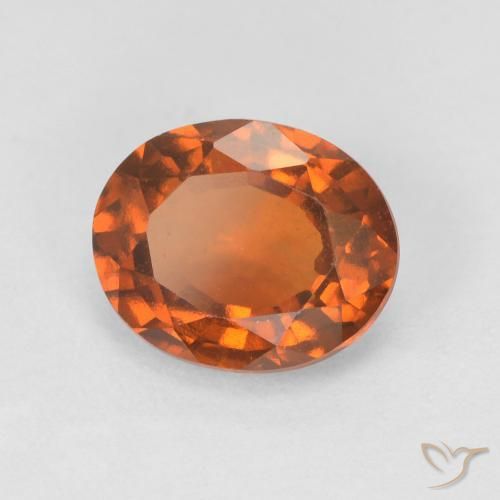 granate hessonita Medium Dark-Orange natural de 1.67 ct, Ovalada, VVS-VS