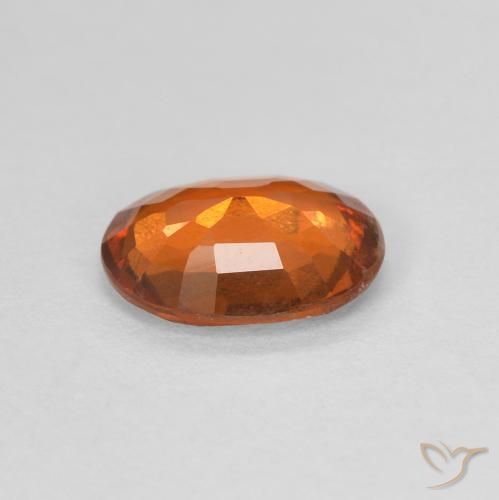 granate hessonita Naranja oscuro natural de 1.10 ct, Ovalada, VVS-VS