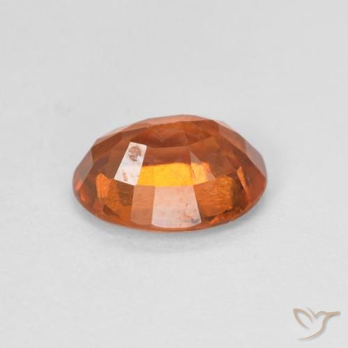 granate hessonita Ámbar naranja natural de 1.22 ct, Ovalada, VVS-VS