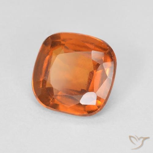 granate hessonita Naranja medio natural de 1.57 ct, Forma Cojín, VVS-VS