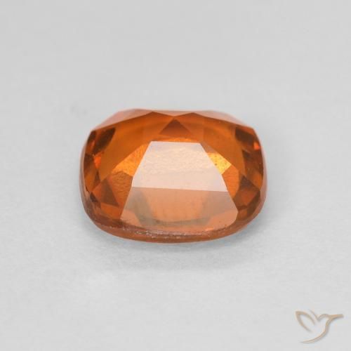 granate hessonita Naranja medio natural de 1.57 ct, Forma Cojín, VVS-VS