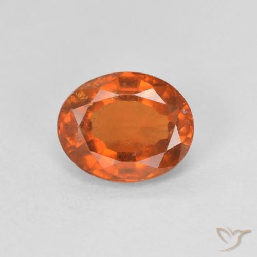 1.16ct Natural Naranja medio Granate Hessonita, Ovalada, VVS-VS