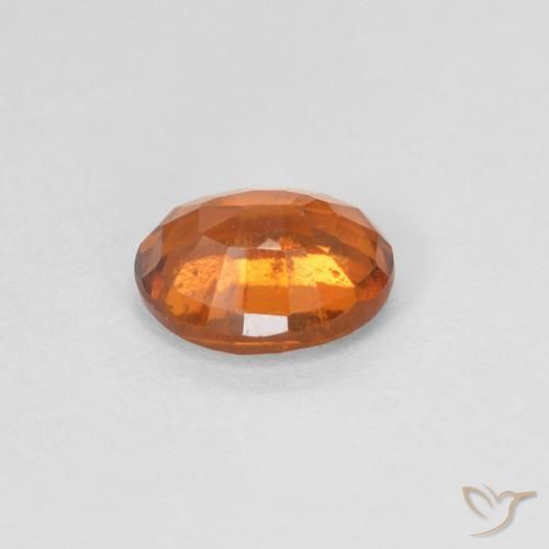 granate hessonita Naranja medio natural de 0.92 ct, Ovalada, VVS-VS
