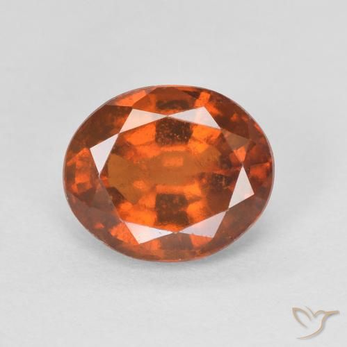 1.91ct Natural Naranja fuego Granate Hessonita, Ovalada, VVS-VS
