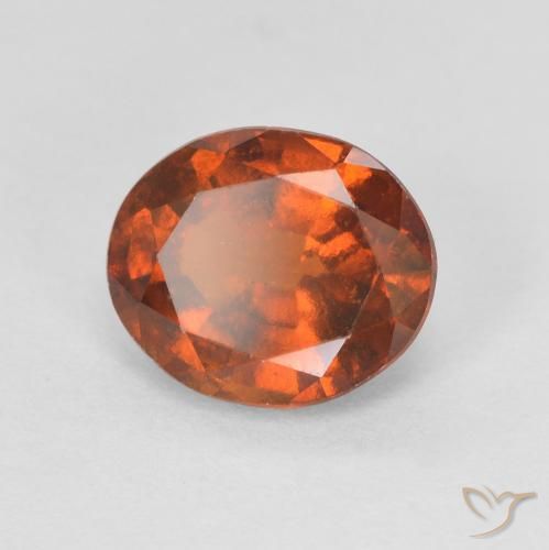 granate hessonita Naranja fuego natural de 1.91 ct, Ovalada, VVS-VS