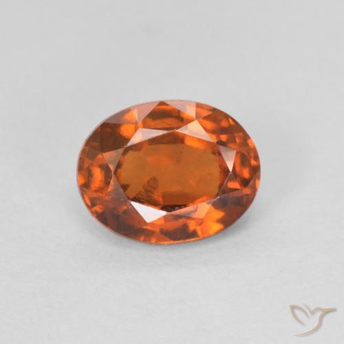 1.22ct Natural Medium Dark-Orange Granate Hessonita, Ovalada, VVS-VS