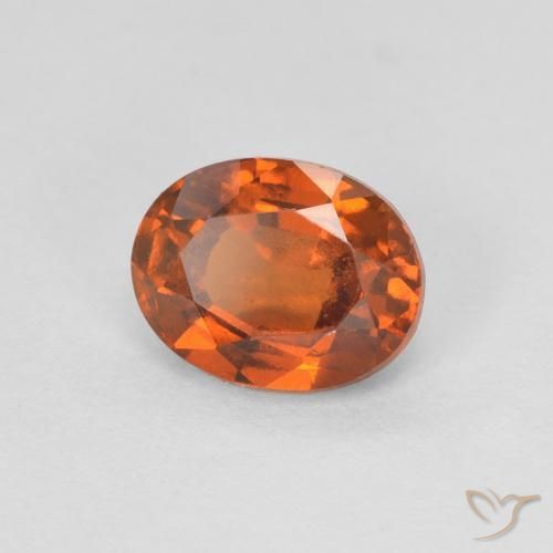 granate hessonita Medium Dark-Orange natural de 1.22 ct, Ovalada, VVS-VS