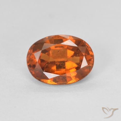 1.27ct Natural Medium Dark-Orange Granate Hessonita, Ovalada, VVS-VS