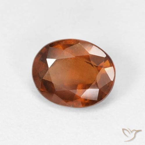 granate hessonita Ámbar naranja natural de 1.51 ct, Ovalada, VVS-VS
