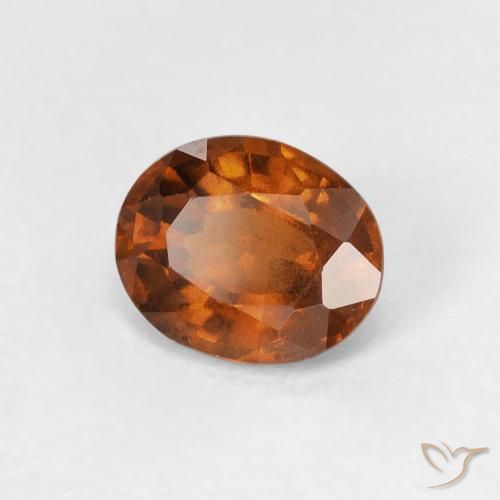 granate hessonita Medium Dark-Orange natural de 0.98 ct, Ovalada, VVS-VS