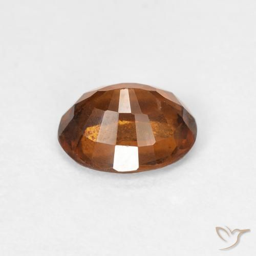 granate hessonita Medium Dark-Orange natural de 0.98 ct, Ovalada, VVS-VS