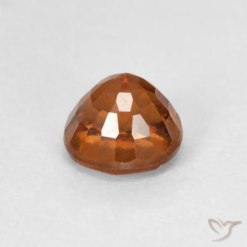 granate hessonita Medium Dark-Orange natural de 0.90 ct, Redondo, VVS-VS