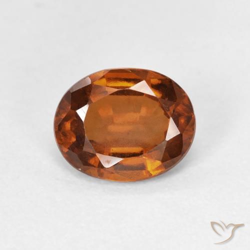 1.60ct Natural Medium Dark-Orange Granate Hessonita, Ovalada, VVS-VS