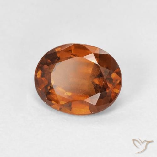 granate hessonita Medium Dark-Orange natural de 1.60 ct, Ovalada, VVS-VS