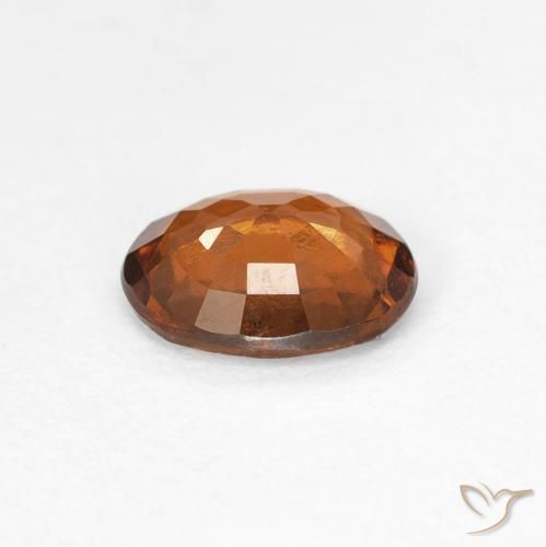 granate hessonita Naranja oscuro natural de 1.14 ct, Ovalada, VVS-VS