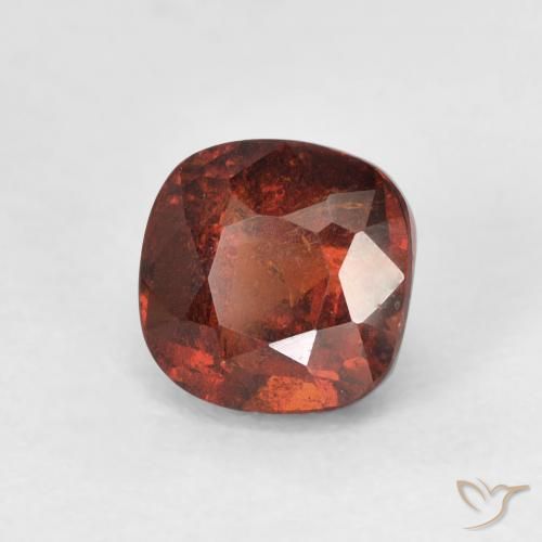 granate hessonita Naranja oscuro natural de 1.58 ct, Forma Cojín, VS