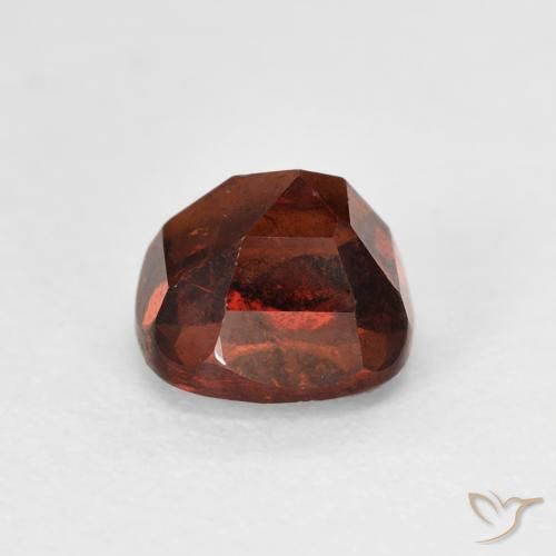 granate hessonita Naranja oscuro natural de 1.58 ct, Forma Cojín, VS