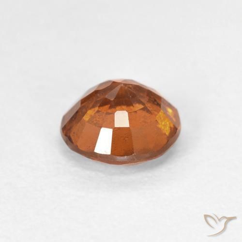 granate hessonita Medium Dark-Orange natural de 0.96 ct, Redondo, VS