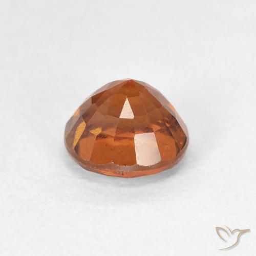 granate hessonita Naranja oscuro natural de 1.10 ct, Redondo, VS