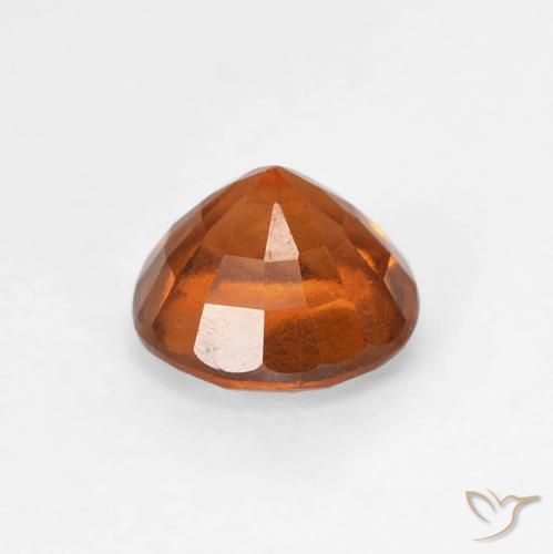 granate hessonita Naranja oscuro natural de 1.01 ct, Redondo, VS