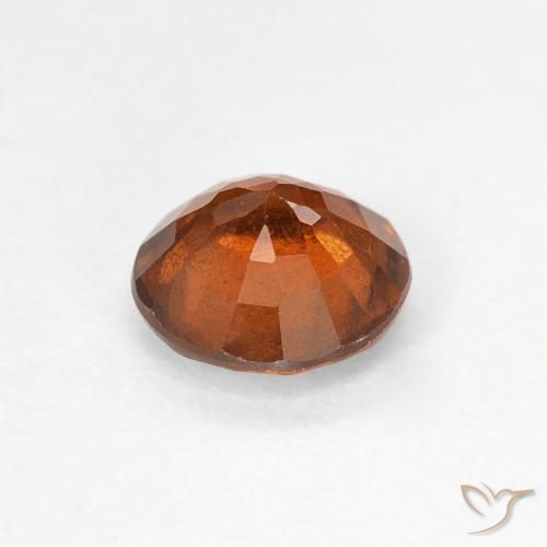 granate hessonita Medium Dark-Orange natural de 0.95 ct, Redondo, VS