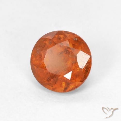 granate hessonita Naranja medio natural de 0.92 ct, Redondo, VS