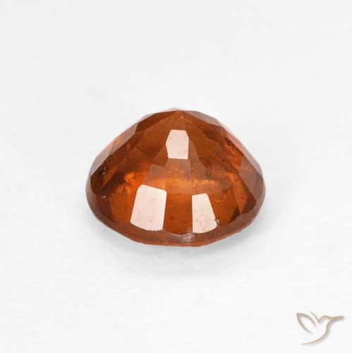 granate hessonita Naranja medio natural de 0.92 ct, Redondo, VS