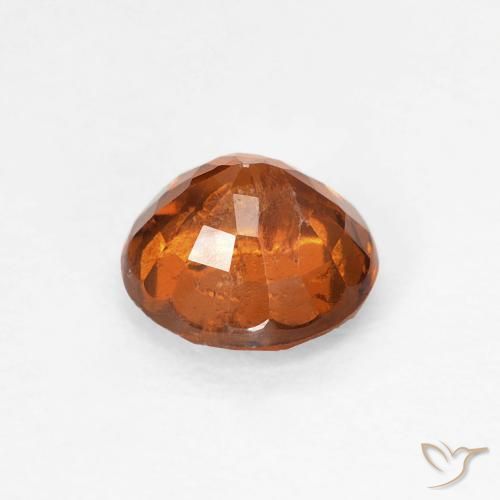 granate hessonita Naranja oscuro natural de 1.07 ct, Redondo, VS