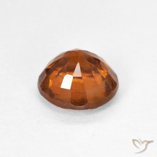 granate hessonita Naranja oscuro natural de 1.06 ct, Redondo, VS