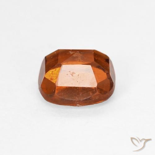 granate hessonita Naranja oscuro natural de 1.33 ct, Forma Cojín, VS