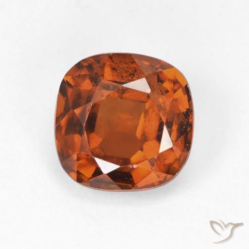 1.79ct Natural Ámbar naranja granate hessonita, Forma Cojín, VS