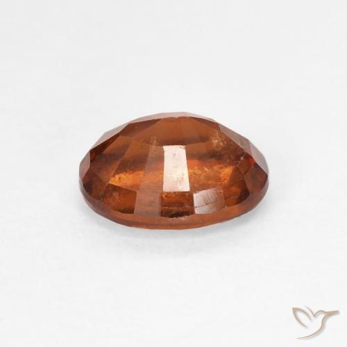 granate hessonita Naranja oscuro natural de 1.37 ct, Ovalada, VS